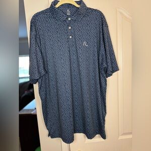 Rhoback Blue Textured Polo Shirt